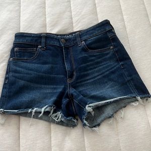 american eagle, next level stretch high waisted, dark blue, size 6